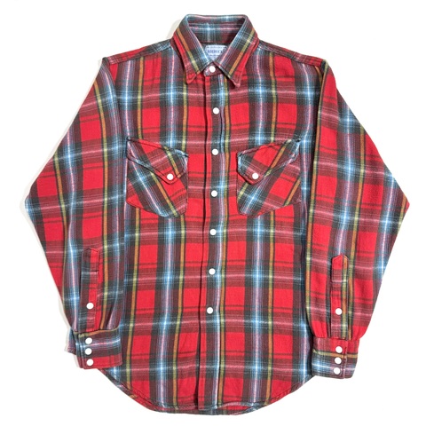 60s ROEBUCKS "HEAVY NEL" WESTERN SHIRT.