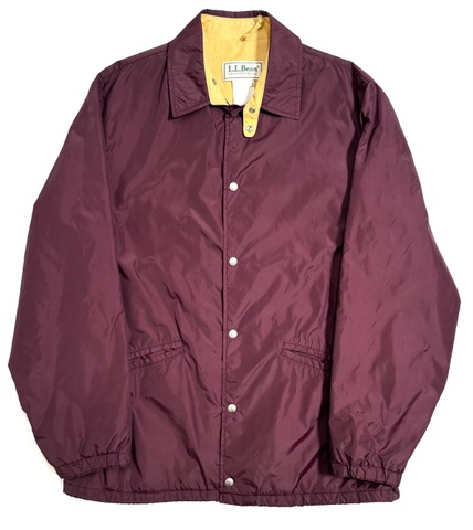 80s L.L.BEAN "BURGUNDY" NYLON COACH JACKET.