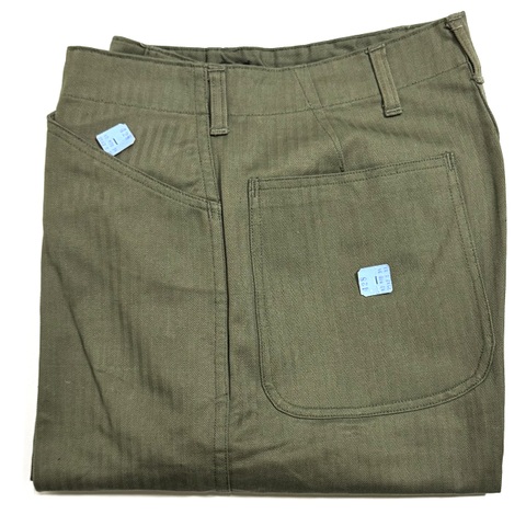 40s U.S.M.C. DEAD STOCK P-41 H.B.T. PANTS MADE BY CROWN OVERALL.