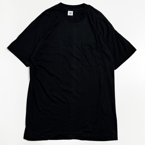 80s~ FRUIT OF THE LOOM  DEAD STOCK "BLACK" POCKET Tee.