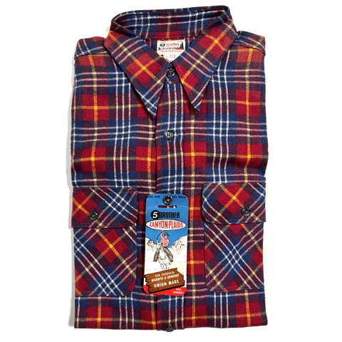 ~50s 5 BROTHER DEAD STOCK HEAVY FLANNEL SHIRT.