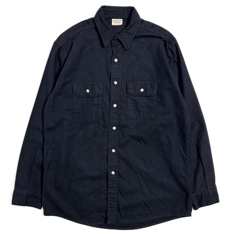 90s FIVE BROTHER "BLACK" HEAVY FLANNEL SHIRT.
