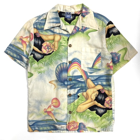 70s OP "NUDE" HAWAIIAN SHIRT.