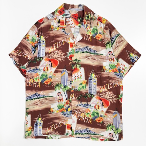 50s IOLANI HAWAIIAN SHIRT.