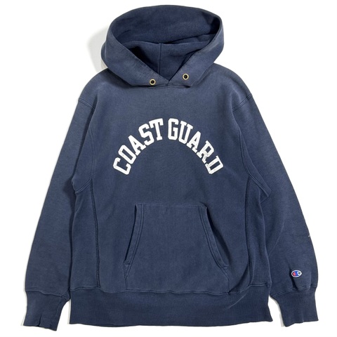 90s CHAMPION "COAST GUARD" MILITARY REVERSE WEAVE PARKA.