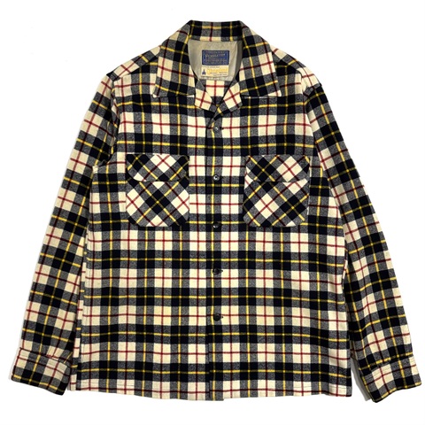 50s PENDLETON "NON WASH?" WOOL SHIRT with DISNEY LABEL.