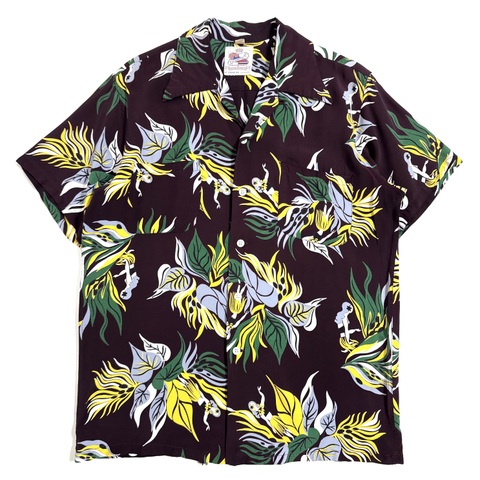 50s KAHANAMOKU "HULA GIRL" HAWAIIAN SHIRT.