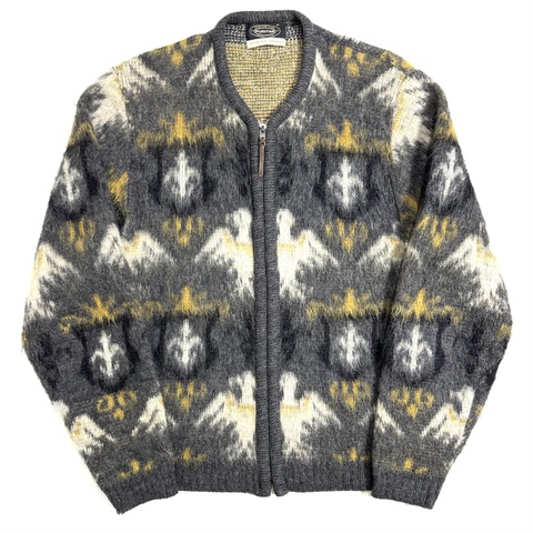 60s PURITAN "THUDER BIRD" MOHAIR CARDIGAN.