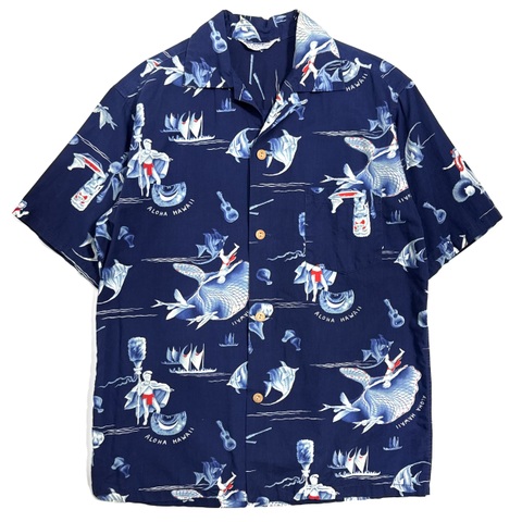 50s KILOHANA COTTON HAWAIIAN SHIRT.