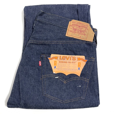 80s Levi's DEAD STOCK 501e RED LINE DENIM PANTS "36-32"