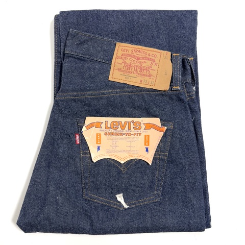 80s Levi's DEAD STOCK 501e RED LINE DENIM PANTS "33-32"