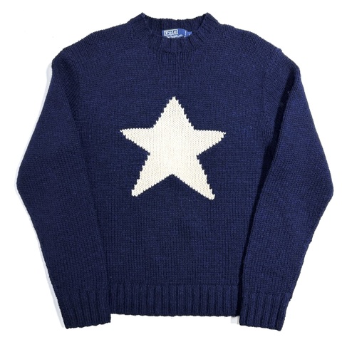 90s RALPH LAUREN STAR KNIT.