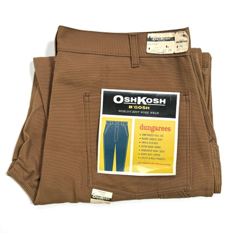 70s OSH KOSH DEAD STOCK W-KNEE DUCK PAINTER PANTS.