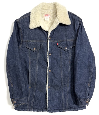 70s~ Levi's 71605-0217 ONE WASH DENIM BOA JACKET.