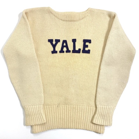 ~50s YALE UNIV. LETTERED KNIT SWEATER.