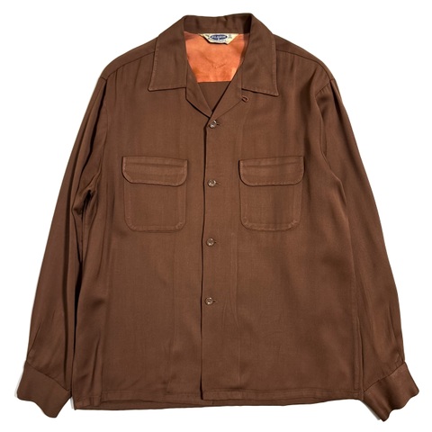 50s PILGRIM RAYON GABARDINE SHIRT.