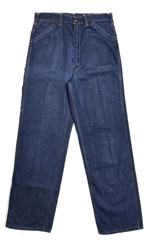 ~60s RED SNAP DENIM PAINTER PANTS.