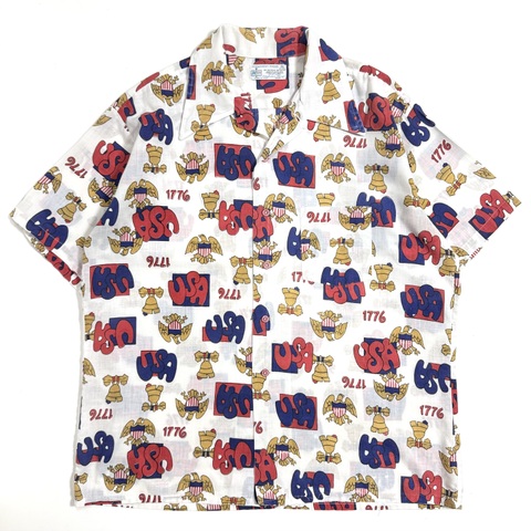 70s U.S.A. PRINT S/S. SHIRT.