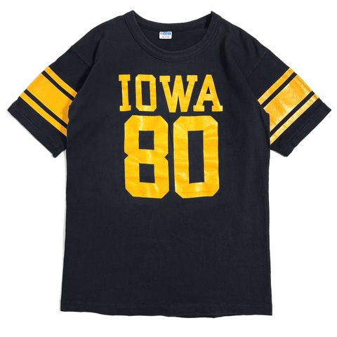 70s CHAMPION "BLACK" WIN FOOTBALL Tee.