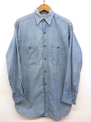 40s U.S.NAVY CHAMBRAY SHIRT.