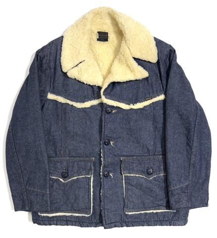 70s~ ROEBUCKS "ONE WASH?" DENIM BOA JACKET.