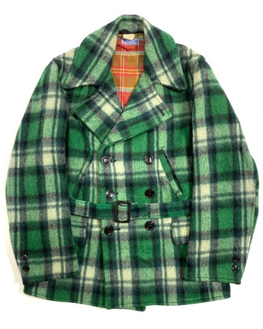 40s SPORTCLAD W-BREASTED WOOL COAT.