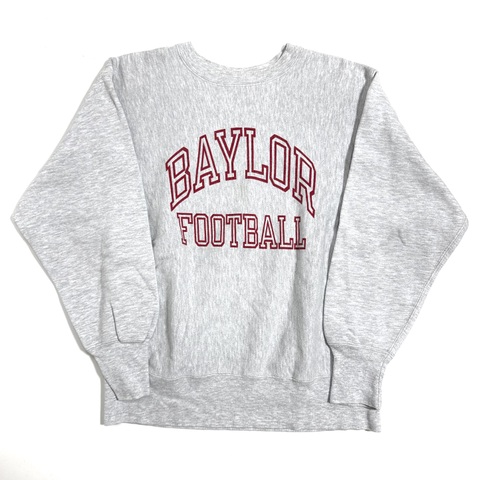 80s CHAMPION "BAYLOR FOOTBALL" INK PRINT REVERSE WEAVE.