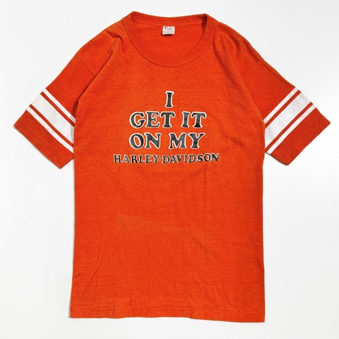 80s CHAMPION×HARLEY DAVIDSON BIKER Tee.