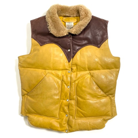 70s ROCKY MOUNTAIN LEATHER DOWN VEST.