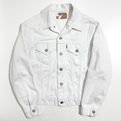 70s LEVI'S 70505-1051 WHITE DENIM JACKET.