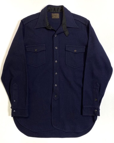 30s~ FAKE PULLOVER WOOL SHIRT with CHIN STRAP