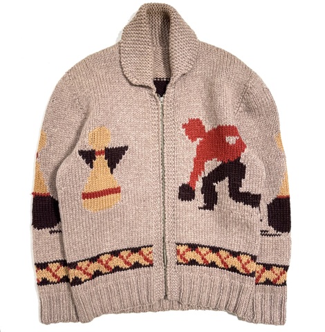 50s~ "BOWLING" COWICHAN KNIT.