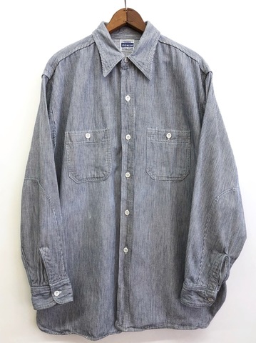 ~50s PIONEER HICKORY WORK SHIRT.