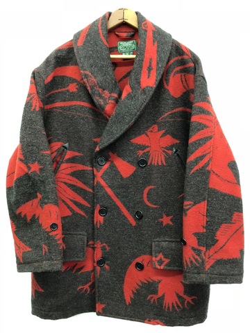 90s RALPH LAUREN. COUNTRY. INDIAN BLANKET COAT.