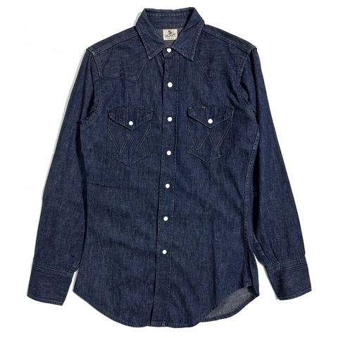 60s WRANGLER 27MW DENIM WESTERN SHIRT.