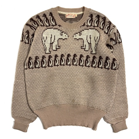 50s JANTZEN "POLAR BEAR×PENGUIN" JACQUARD KNIT.