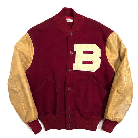 50s BALDWIN'S. BUTTON FRONT  VARSITY JACKET.