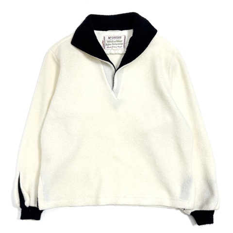 60s McGREGOR "WHITE×BLACK" PULLOVER SHIRT.