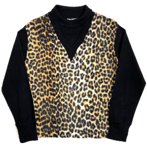 50s~ TROY CRAFT "LEOPARD" FAKE LAYERED PULLOVER SHIRT.