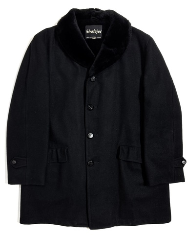 60s~ STRATOJAC NON WASH "BLACK×BLACK" GANG COAT.