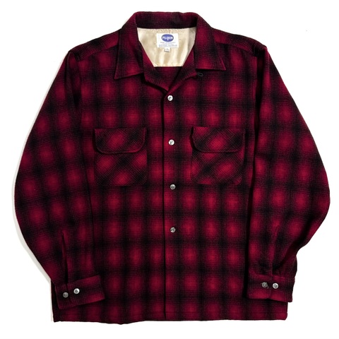 60s PILGRIM SHADOW PLAID WOOL SHIRT.