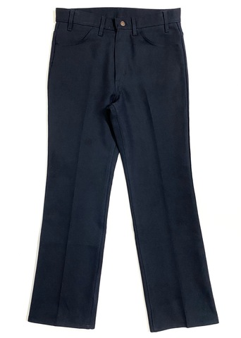 90s Levi's 517 "DARK NAVY" POLYESTER PANTS.