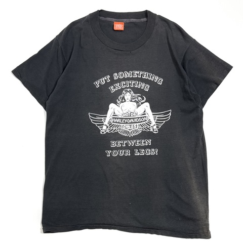 80s HARLEY DAVIDSON "NUDE" BIKER Tee.