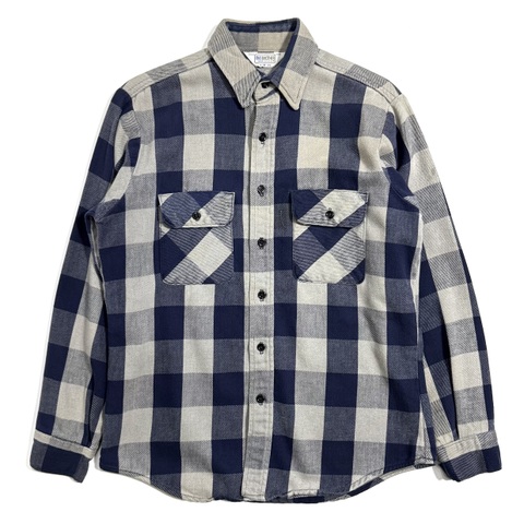 90s FIVE BROTHER HEAVY FLANNEL SHIRT.