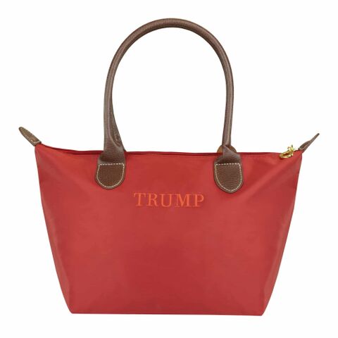 トランプ ナイロン トート - レッド