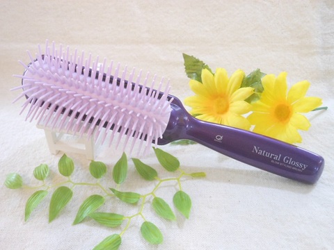 波動ヘアーブラシ ホホバオイル配合