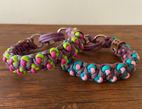 ＊ご予約品＊ パラコード首輪#287 26cm-31cm ハーフチョークマーティンゲール