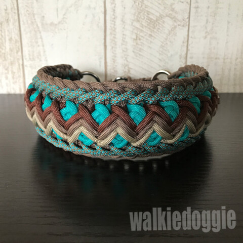 ＊ご予約品＊ パラコード幅広首輪#478カスタムHCM＋平編みリード120㎝セット