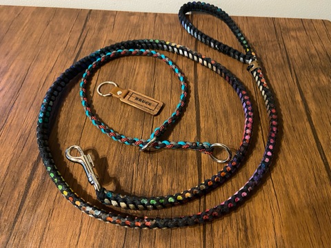 パラコードWDパラッチワークロングリード＆フルチョーカー他SET