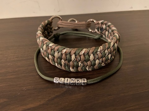 パラコード首輪#355＋ネームネックレス2点セット